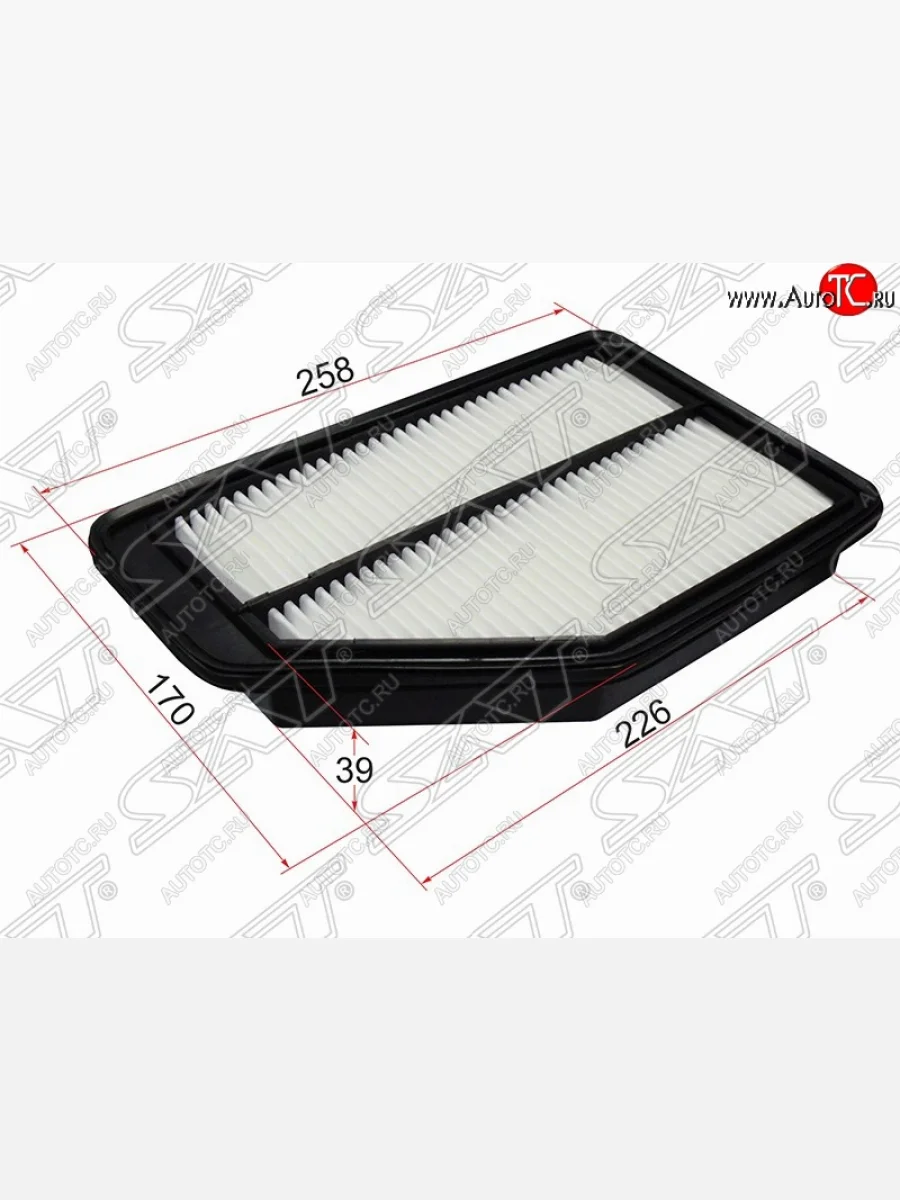 Фильтр воздушный двигателя SAT (258/226х170х39 mm)  Honda CR-V (2007-2012) RE1,RE2,RE3,RE4,RE5,RE7  в Воронеже Воронежской области