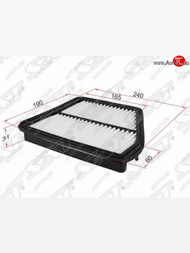 Фильтр воздушный двигателя SAT (1.5, 1.6, 1.8) Hyundai Lavita  1 - Matrix  1 FC