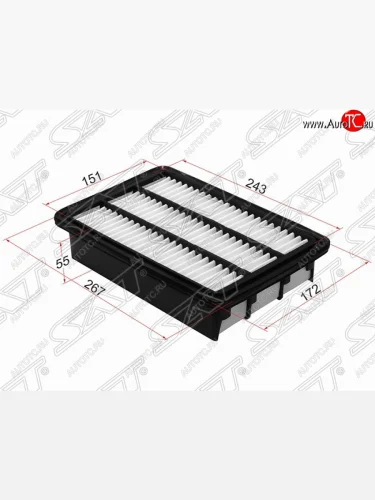 Фильтр воздушный двигателя SAT Hyundai Santa Fe  CM (2006-2012) дорестайлинг, рестайлинг