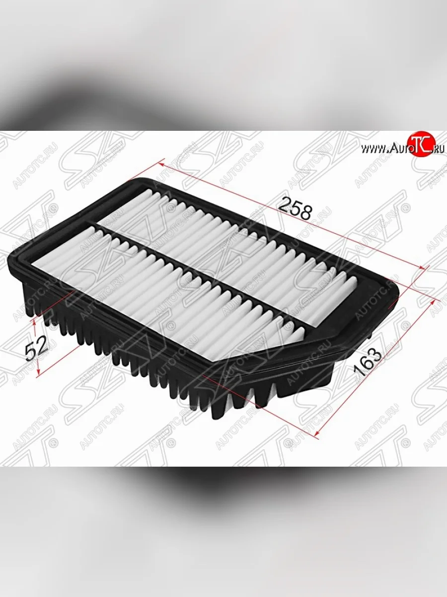 Фильтр воздушный двигателя SAT (258х163х52 mm)  Hyundai Avante (2010-2013), Hyundai Elantra (2010-2019), Hyundai I30 (2011-2017), KIA Ceed (2012-2018), KIA Cerato (2013-2019)  в Керчи Республика Крым