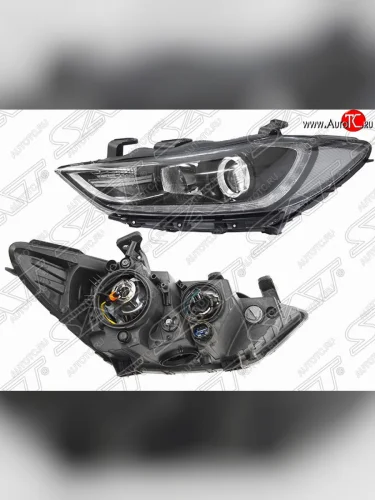 Левая фара передняя SAT (с диодами) Hyundai Elantra AD дорестайлинг (2016-2019)