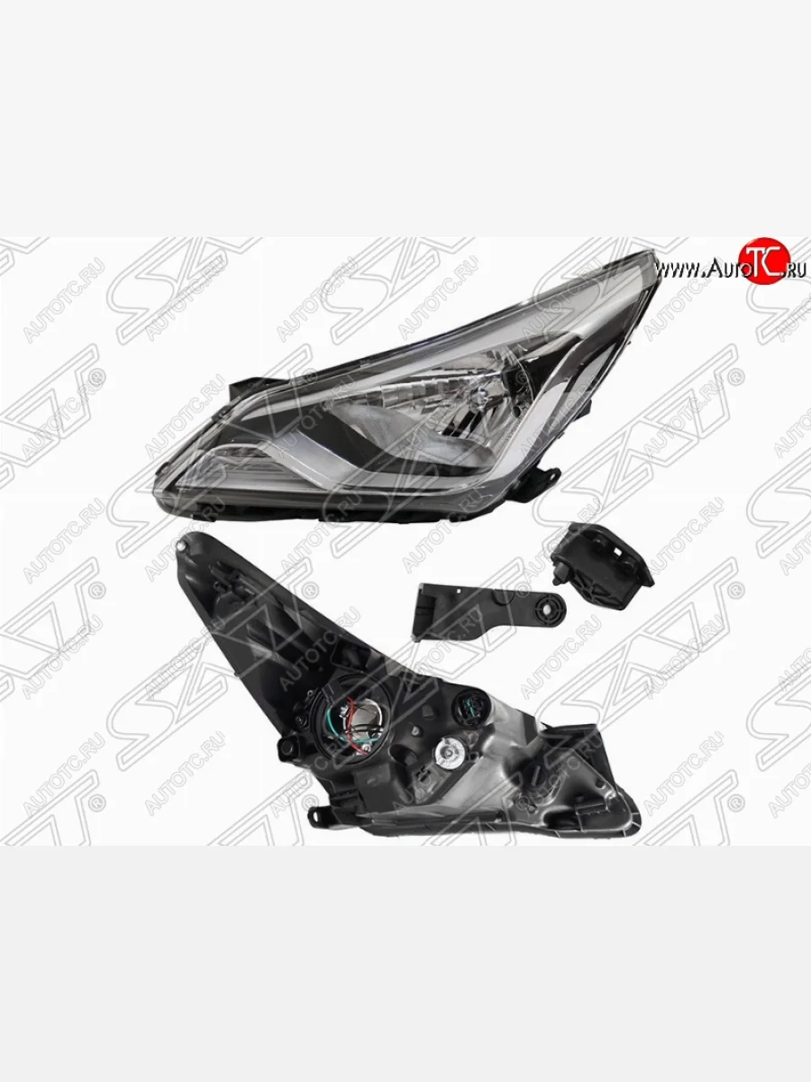 Левая фара передняя SAT (под электрокорректор) Hyundai Solaris RBr хэтчбэк рестайлинг (2014-2017)  в Керчи Республика Крым