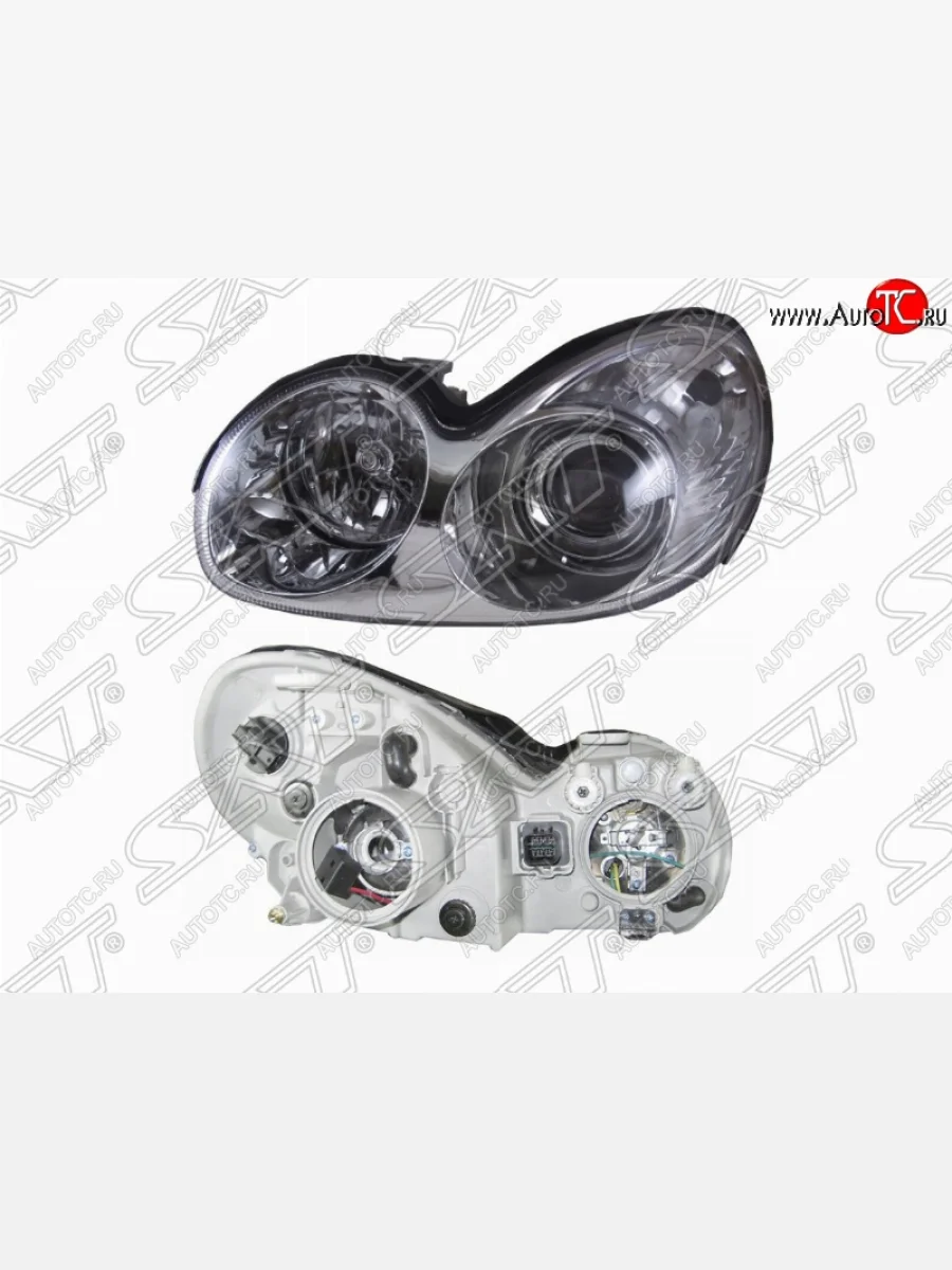 Левая фара передняя SAT (под электрокорректор) Hyundai Sonata EF рестайлинг ТагАЗ (2001-2013)  в Перми Пермском крае