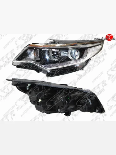 Левая фара передняя SAT (галоген, LED) KIA Optima 4 JF дорестайлинг седан (2016-2018)