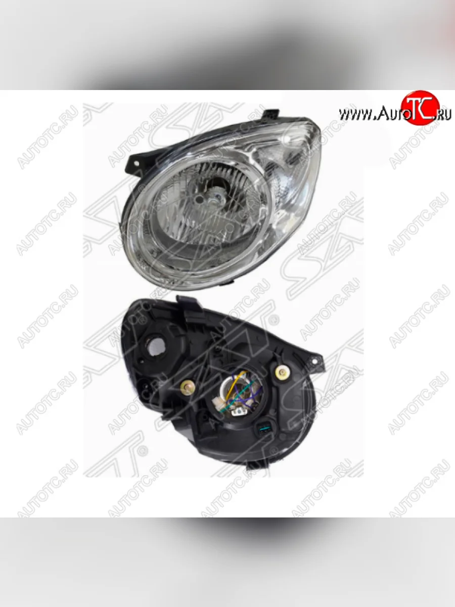 Левая фара передняя SAT (хром, 6 контактов) KIA Picanto 1 SA хэтчбэк 5 дв. 1-ый рестайлинг (2007-2010)  в Перми Пермском крае