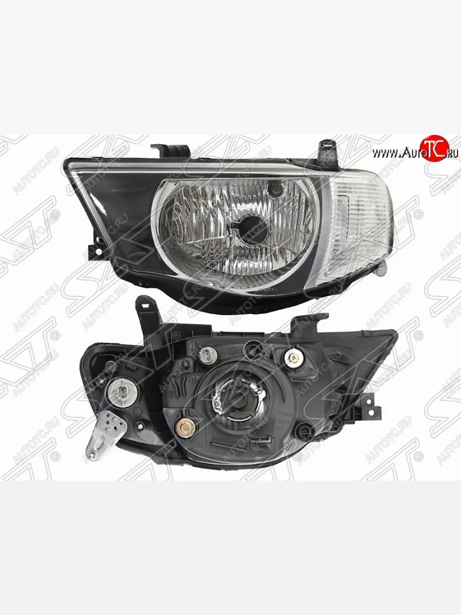 Левая фара передняя SAT (белый габарит) Mitsubishi L200 4  дорестайлинг (2006-2014)  с доставкой в г. Керчь