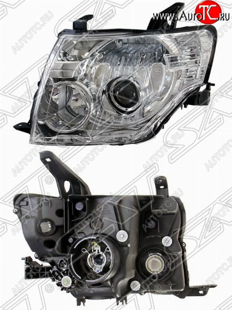 Левая фара передняя SAT (ксенон, с электрокорректором) Mitsubishi Pajero 4 V90 дорестайлинг (2006-2011)  в Керчи Республика Крым