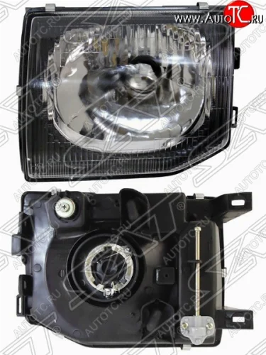 Левая фара передняя SAT Mitsubishi Pajero ( 2 V30/V40,  2 V20) (1997-1999) рестайлинг