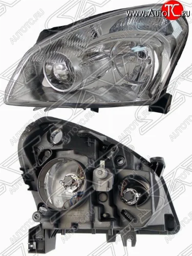 Левая фара передняя SAT (с электрокорректором) Nissan Qashqai 1 J10 дорестайлинг (2007-2010)