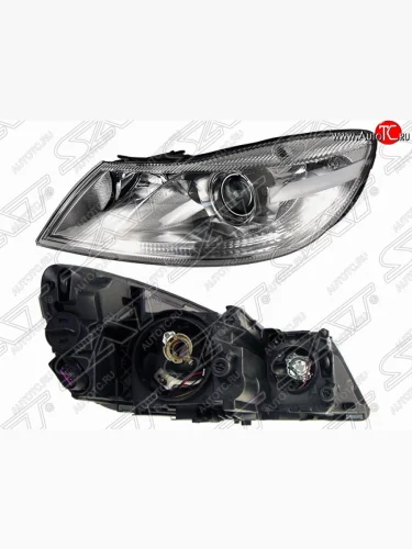 Левая фара передняя SAT (с электрокорректором) Skoda Octavia A5 рестайлинг универсал (2008-2013)