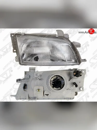 Левая фара передняя SAT (хрусталь) Toyota Caldina T190 дорестайлинг универсал (1992-1995)