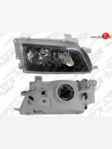 Левая фара передняя SAT (черный хрусталь) Toyota Caldina  T190 - Carina  T190