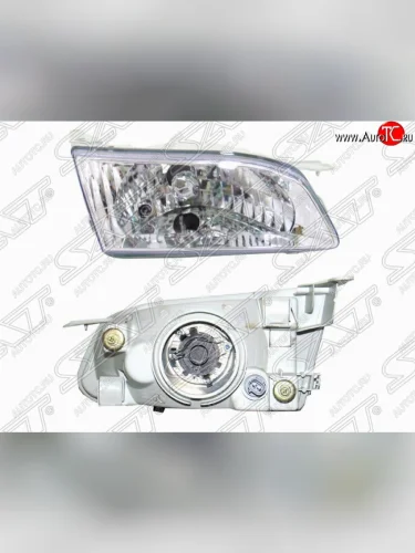 Левая фара SAT (хрусталь) Toyota Corolla E110 седан дорестайлинг (1997-2000)
