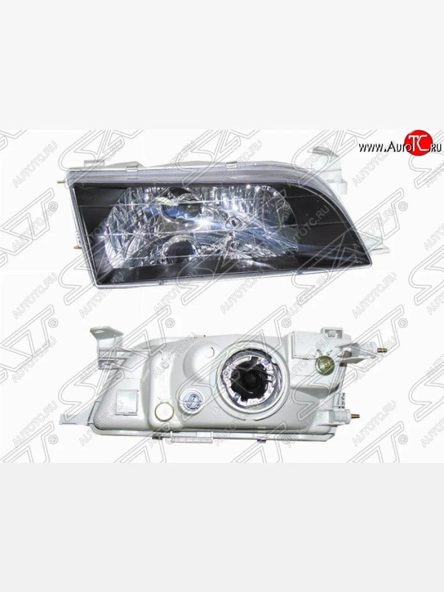 Левая фара передняя SAT (черный хрусталь) Toyota Corolla E110 седан дорестайлинг (1997-2000)  в Самаре Самарской области