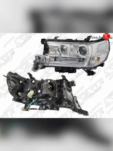 Левая фара передняя SAT (три модуля LED) Toyota Land Cruiser 200 2-ой рестайлинг (2015-2021)