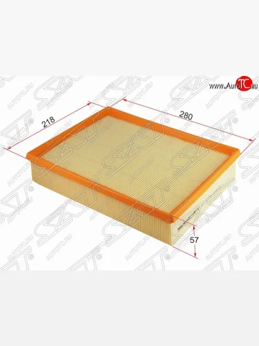 Фильтр воздушный двигателя (1.9, 2.0, 2.4, 2.5, 2.8) SAT (280x218x57 mm) Volkswagen Caravelle  T4 - Transporter  T4