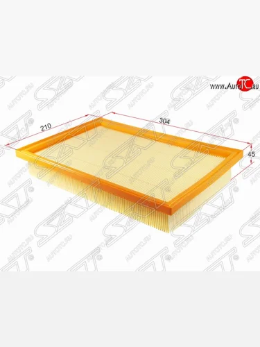 Фильтр воздушный двигателя SAT (304х210х45 mm) Ford Galaxy  WGR (1995-2000), Seat Alhambra  7M (1996-2000), Volkswagen Sharan ( 7M8,  7M9,  7M6) (1995-2010)