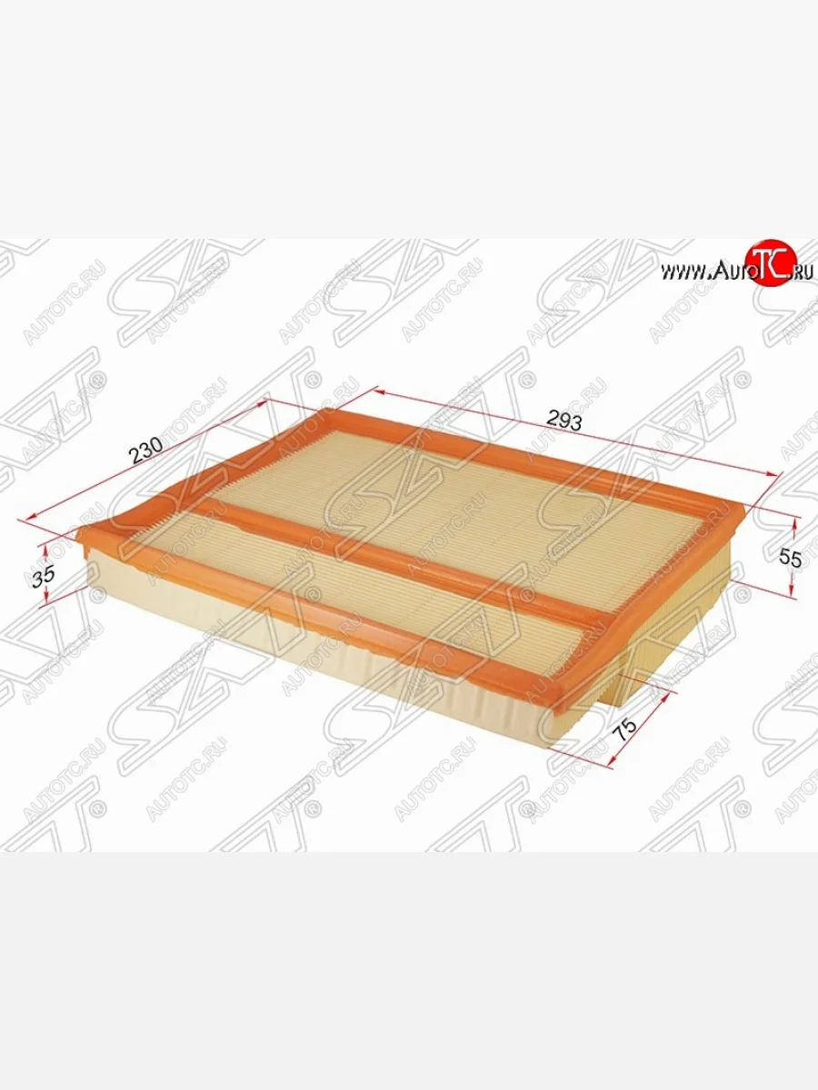 Фильтр воздушный двигателя SAT (293х230х35 mm)  Mercedes-Benz  C-Class  W202, CLK class  W208, E-Class  W210, ML class  W163  в Керчи Республика Крым