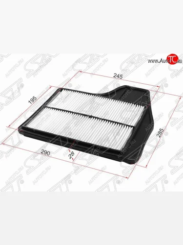 Фильтр воздушный двигателя SAT (290х285х28 mm) Nissan Altima  L33 - Teana  3 L33