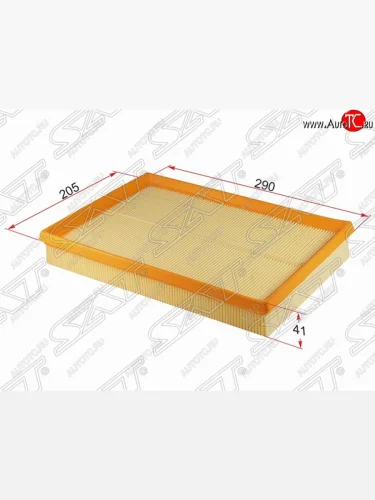 Фильтр воздушный двигателя SAT (290х205х41 mm) Opel Combo  C - Meriva  A