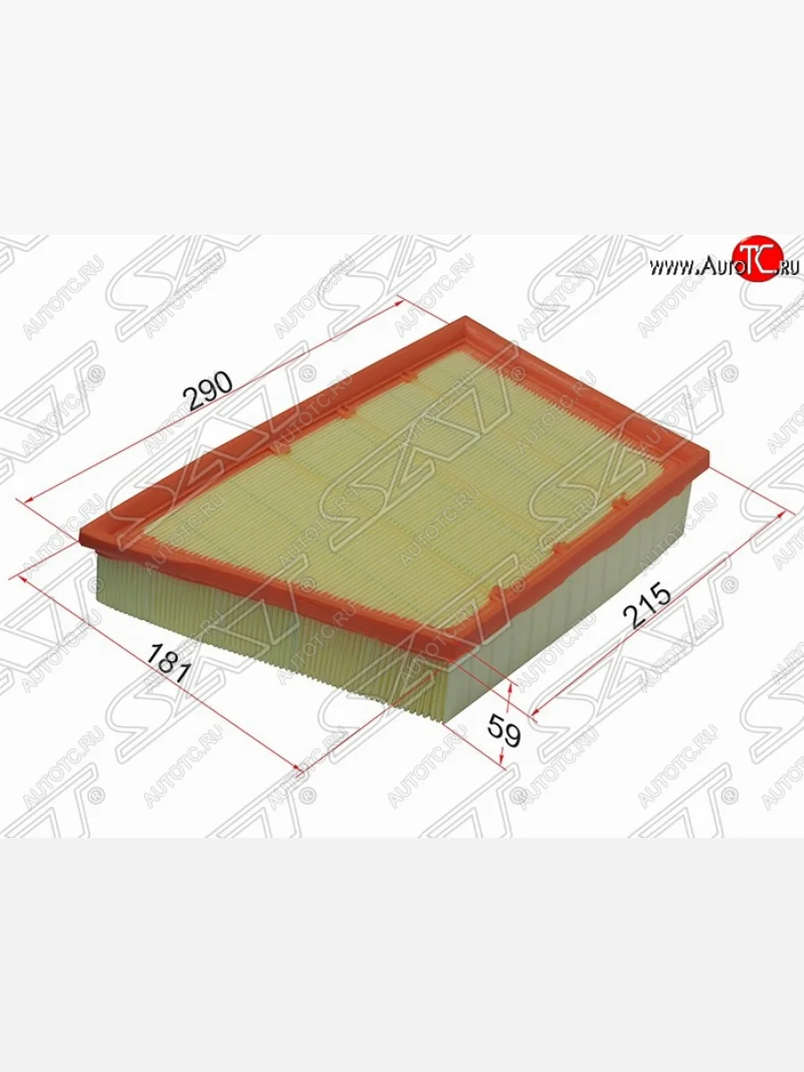 Фильтр воздушный двигателя SAT (290х181х59 mm)  Land Rover  Discovery Sport  L550, Freelander  L359, Range Rover Evoque  1 L538  в Воронеже Воронежской области