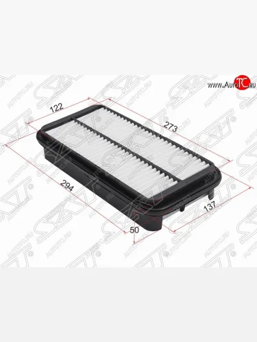 Фильтр воздушный двигателя SAT (294х137х50 mm) Suzuki Escudo  1 (1988-1997) дорестайлинг, рестайлинг