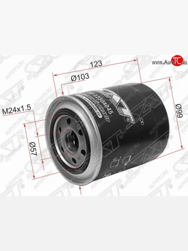 Фильтр масляный (2.5, 3.2) SAT Mitsubishi L200 5 KK,KL рестайлинг (2018-2022)