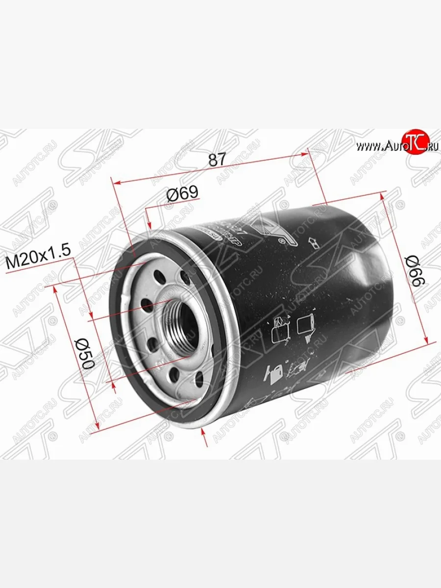 Фильтр масляный (KK,KL# 2.4 4WD 4N15, N80,90# S4FA/T) SAT Mitsubishi Eclipse (2006-2012)  в Керчи Республика Крым