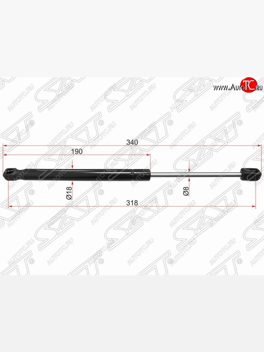 Упор капота SAT (L340 mm) Land Rover Freelander L359 дорестайлинг (2006-2010)  в Перми Пермском крае