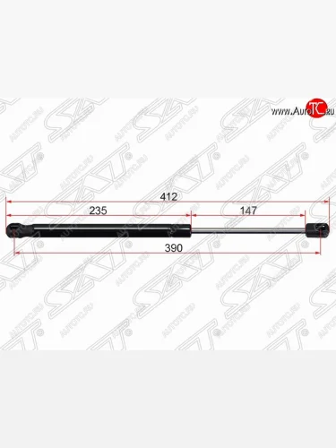 Упор крышки багажника SAT (газовый) KIA Ceed  1 ED (2006-2012) дорестайлинг универсал, рестайлинг универсал