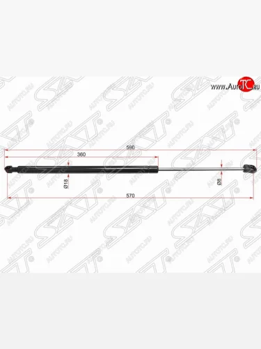Упор крышки багажника (универсал) SAT Opel Vectra  B (1995-1999) седан дорестайлинг