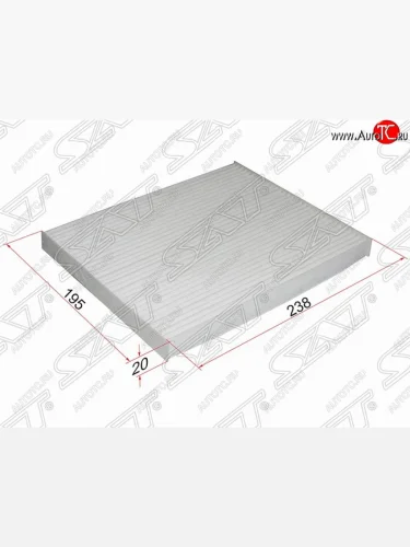 Фильтр салонный SAT (238х195х20 mm) Chevrolet Lanos ( T100,  T150,  седан) (1997-2017), Daewoo Sense  Т100 (1997-2008), ЗАЗ Chance ( седан,  хэтчбэк) (2009-2017), ЗАЗ Sens ( седан,  хэтчбэк) (2007-2017)