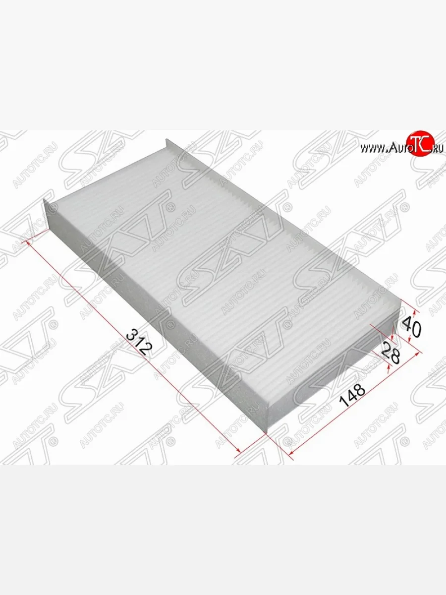 Фильтр салонный SAT (312х148х40 mm)  CITROEN C5 (2000-2004), Peugeot 407 (2004-2011)  в Керчи Республика Крым