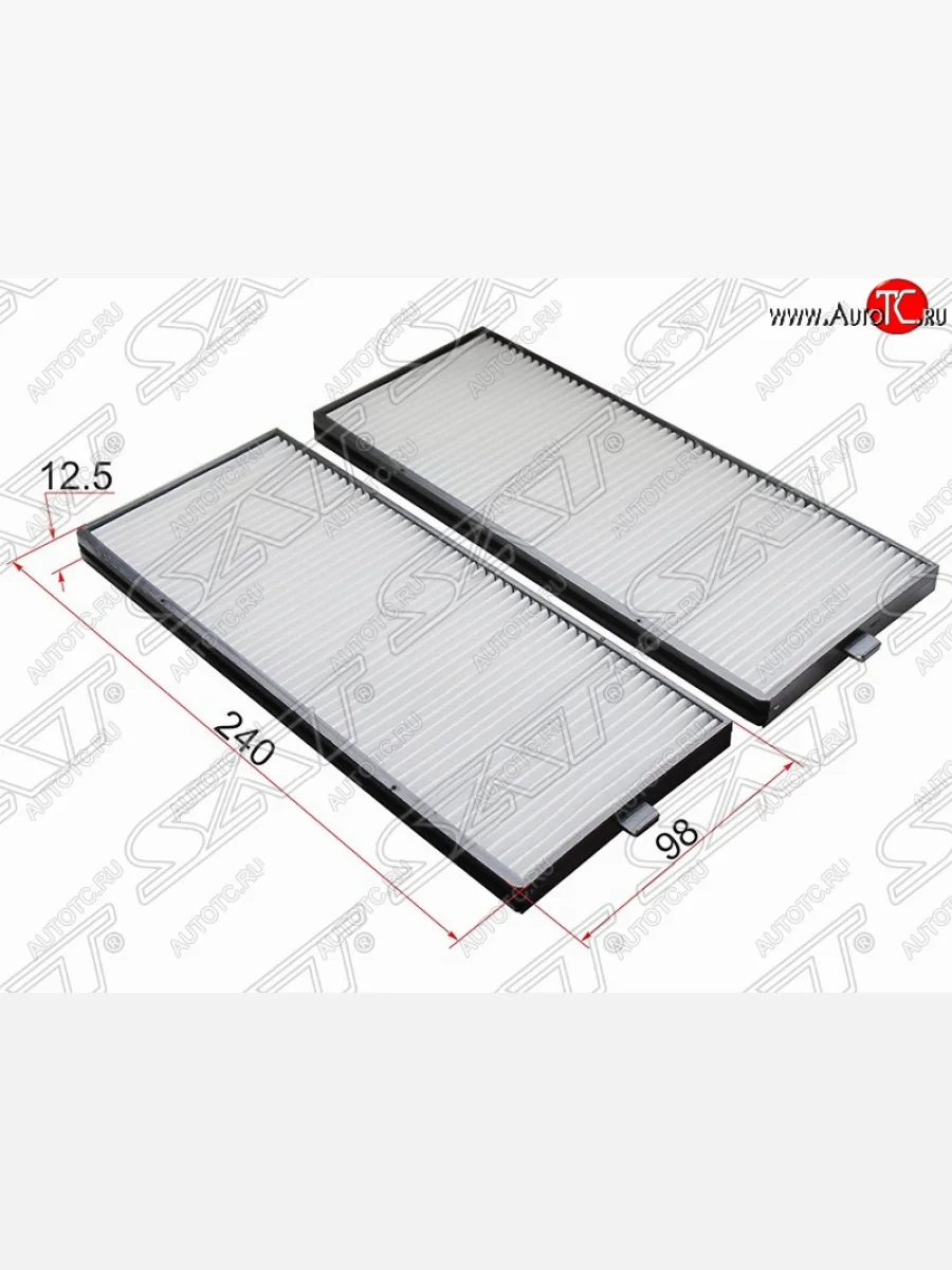 Фильтр салонный SAT (комплект, 240х98х12.5 mm)  Hyundai  Accent  2 LC, Getz  TB  в Воронеже Воронежской области
