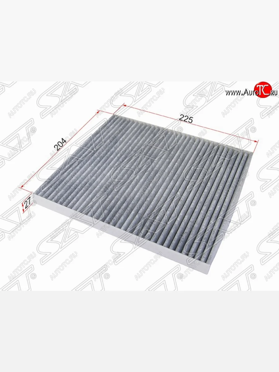 Фильтр салонный SAT (угольный, 225х204х27 mm)  Hyundai  Genesis  BH, I40  1 VF, IX35  LM, Solaris  RBr, Tucson  JM  в Керчи Республика Крым