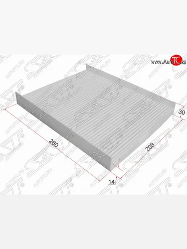 Фильтр салонный SAT (260х208х30 mm) Hyundai Santa Fe ( CM,  DM) (2006-2019) дорестайлинг, рестайлинг