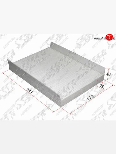 Фильтр салонный SAT (247х173х40 mm) Hyundai I30  FD (2007-2012), KIA Ceed  1 ED (2006-2012)
