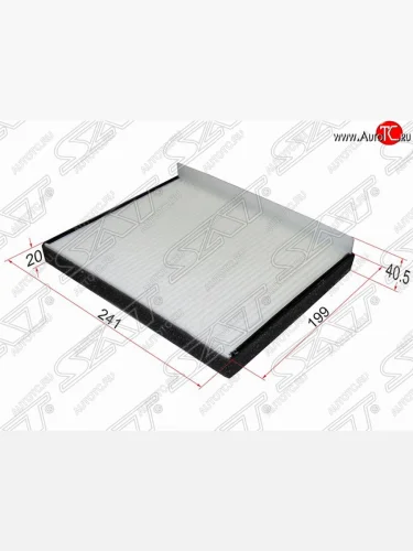 Фильтр салонный SAT (241х199х40.5 mm) Hyundai Accent  2 LC (1999-2012), Hyundai Creta  GS (2015-2021), Hyundai Elantra ( HD,  MD,  AD) (2006-2019), Hyundai I30  FD (2007-2012), KIA Ceed  2 JD (2012-2018), KIA Cerato  3 YD (2013-2016)
