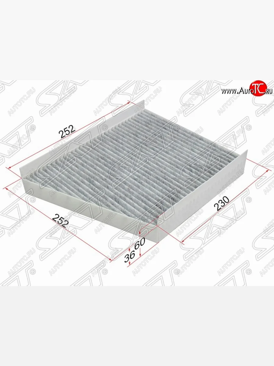 Фильтр салонный SAT (угольный 252х252х60 mm)  Mercedes-Benz  CLS class  C219, E-Class  W211  в Керчи Республика Крым