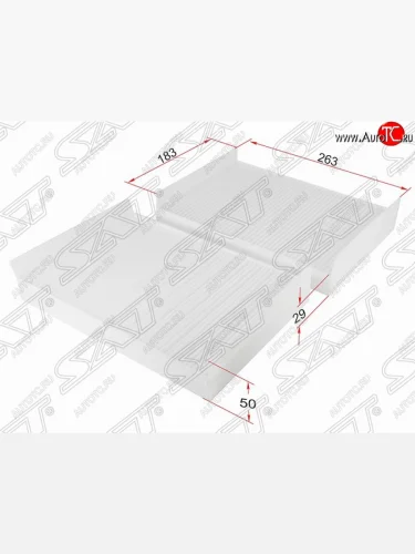 Фильтр салонный SAT (комплект, 263х183х50/29 mm) Mercedes-Benz CL class  C216 - S class  5 W221