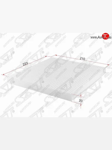 Фильтр салонный SAT (223х210х20 mm) Nissan Almera  3 G15 - Note  2