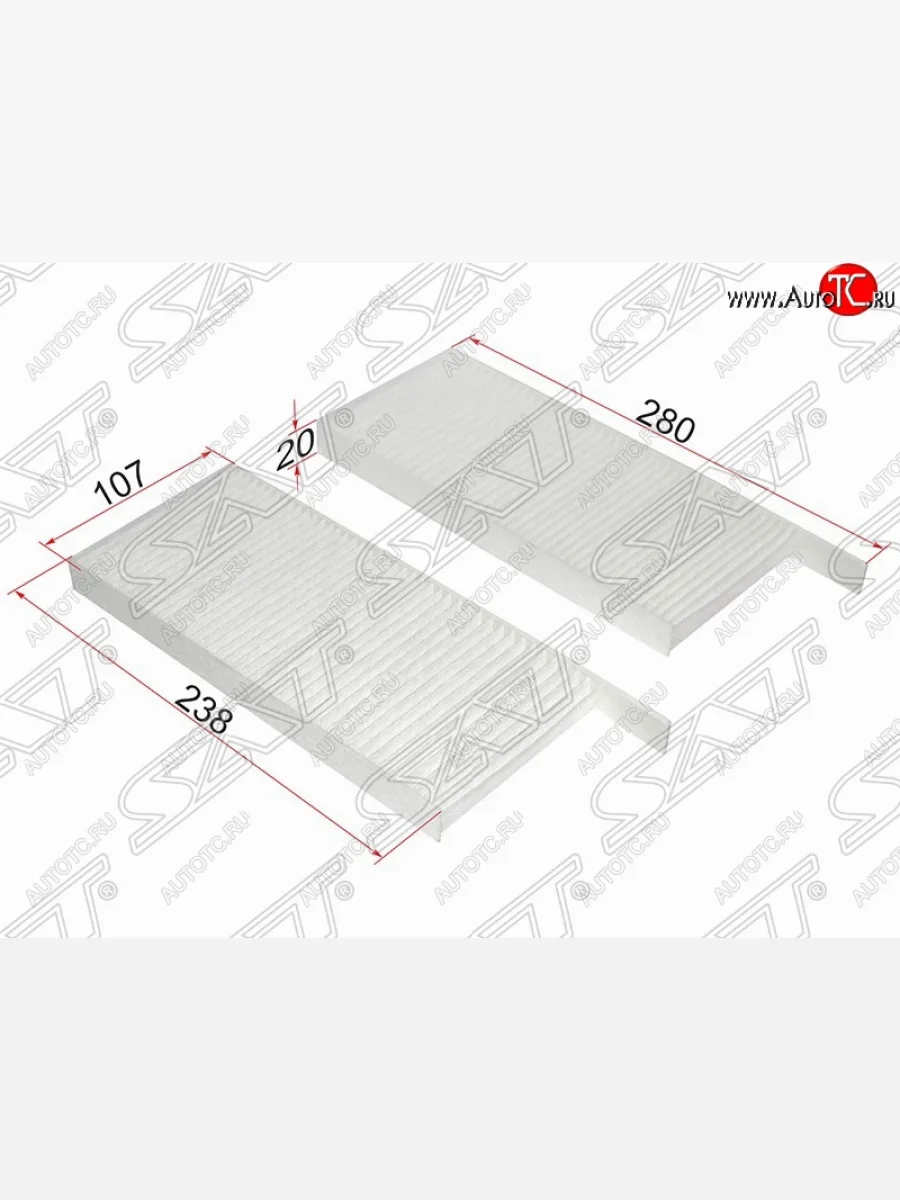 Фильтр салонный SAT (280/238х107х20 mm)  Renault  Kangoo  KW0, Master  FV,JV  в Воронеже Воронежской области