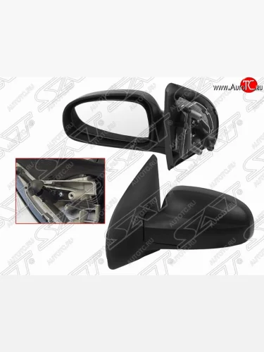 Левое зеркало заднего вида SAT (механическое) Chevrolet Aveo T300 хэтчбек (2011-2015)