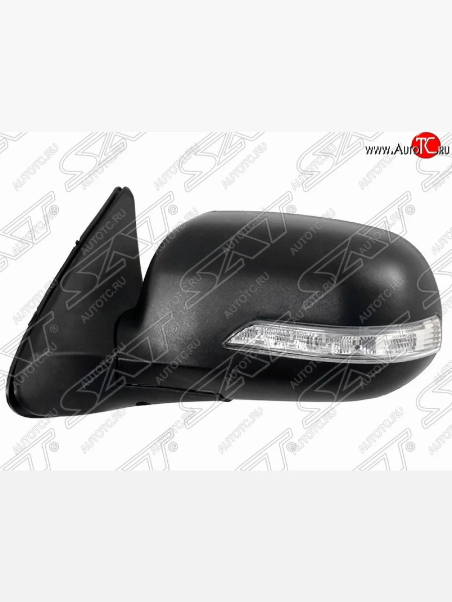 Левое боковое зеркало заднего вида SAT (поворотник, 2 контакта) Daewoo Nexia дорестайлинг (1995-2008) (Неокрашенное)  в Самаре Самарской области