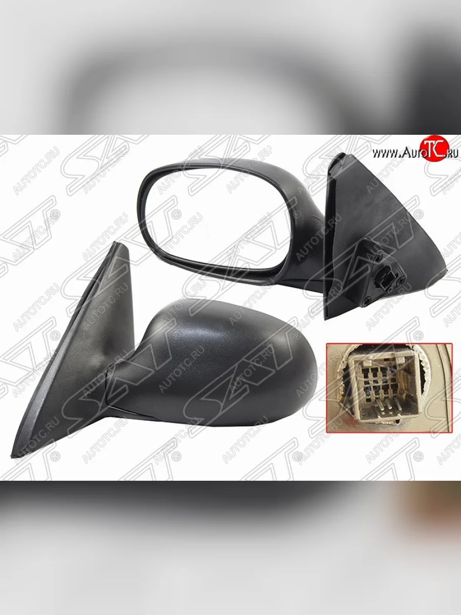 Левое боковое зеркало заднего вида SAT (электрическое) Daewoo Lanos T150 хэтчбэк 5 дв. рестайлинг (2002-2008) (Неокрашенное)  в Перми Пермском крае