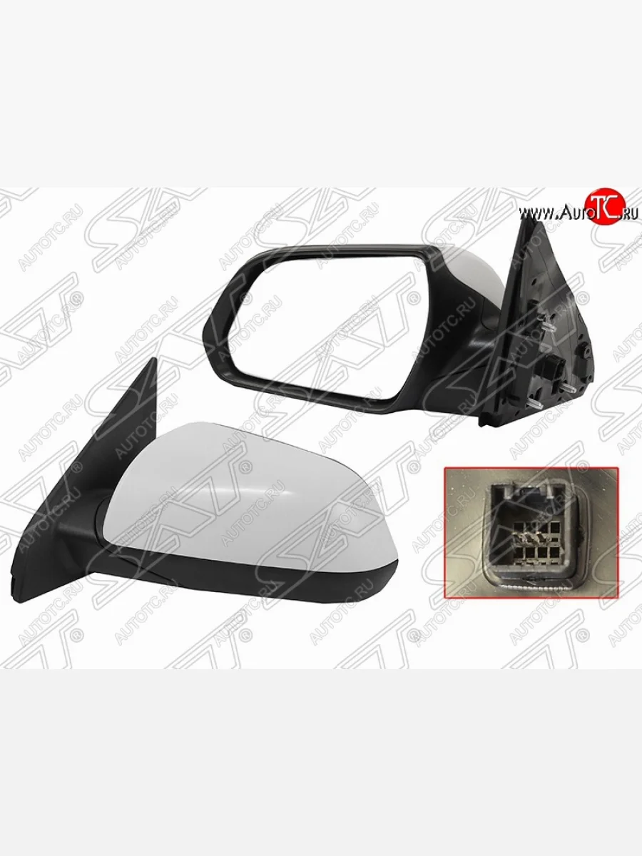 Левое боковое зеркало заднего вида SAT (3 контакта) Hyundai Creta GS дорестайлинг (2015-2019) (Неокрашенное)  в Самаре Самарской области