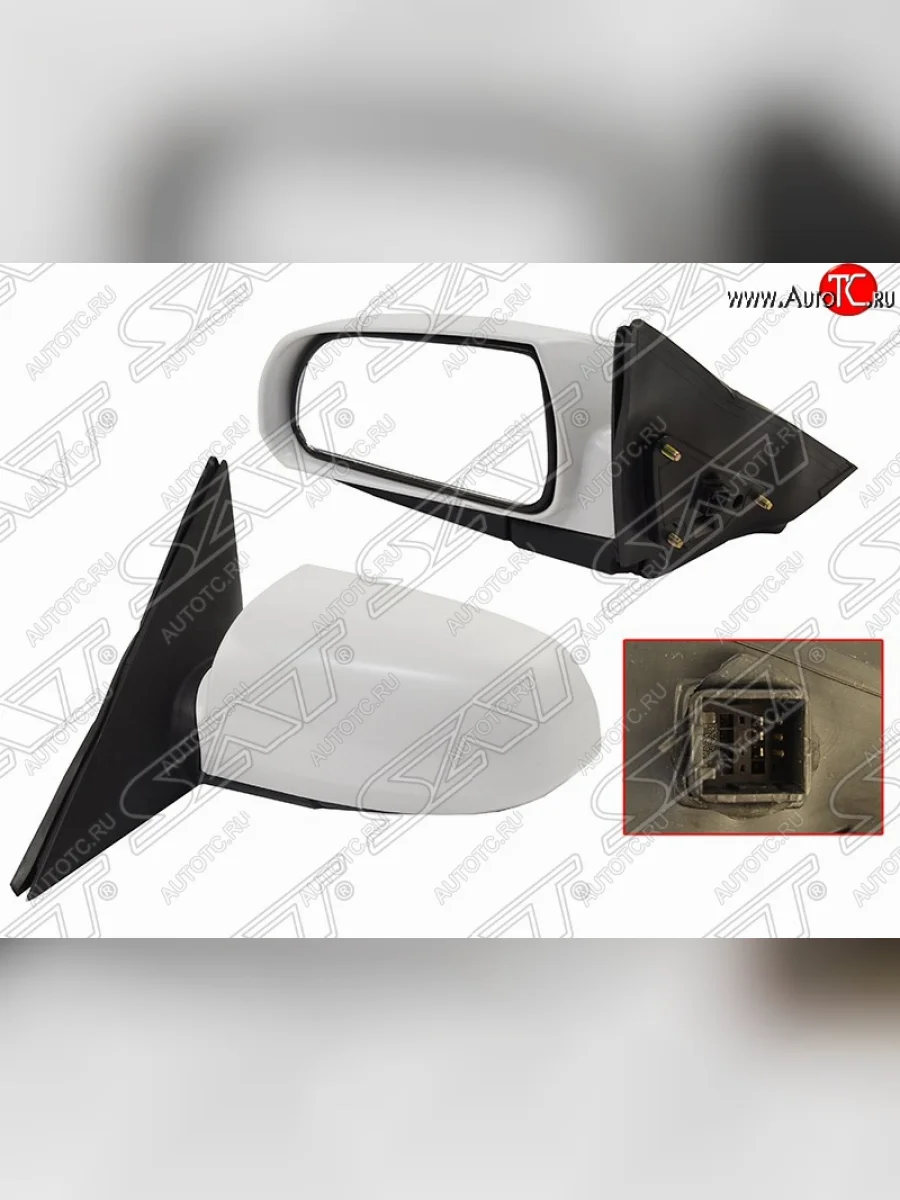 Левое боковое зеркало заднего вида SAT (электрическое)  Hyundai Sonata (2004-2010) NF (Неокрашенное)  в Самаре Самарской области