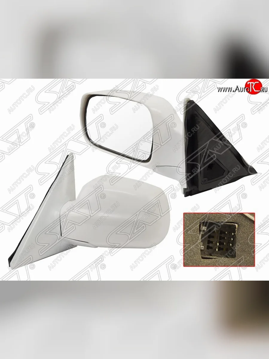 Левое боковое зеркало заднего вида SAT  Hyundai Terracan (2001-2007) HP (Неокрашенное)  в Самаре Самарской области