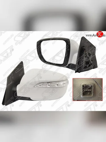 Левое боковое зеркало заднего вида SAT (регул-ка, поворот, 5 контактов) Hyundai IX35 LM дорестайлинг (2009-2013)