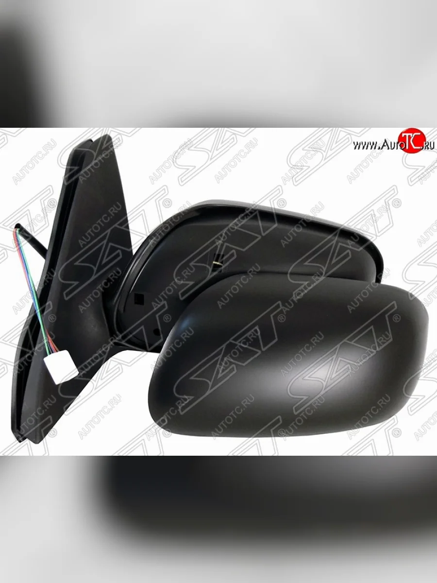 Левое боковое зеркало заднего вида SAT (складное, 5 контактов)  Toyota  Carina E  T210, Corona Premio  T210 (Неокрашенное)  в Самаре Самарской области